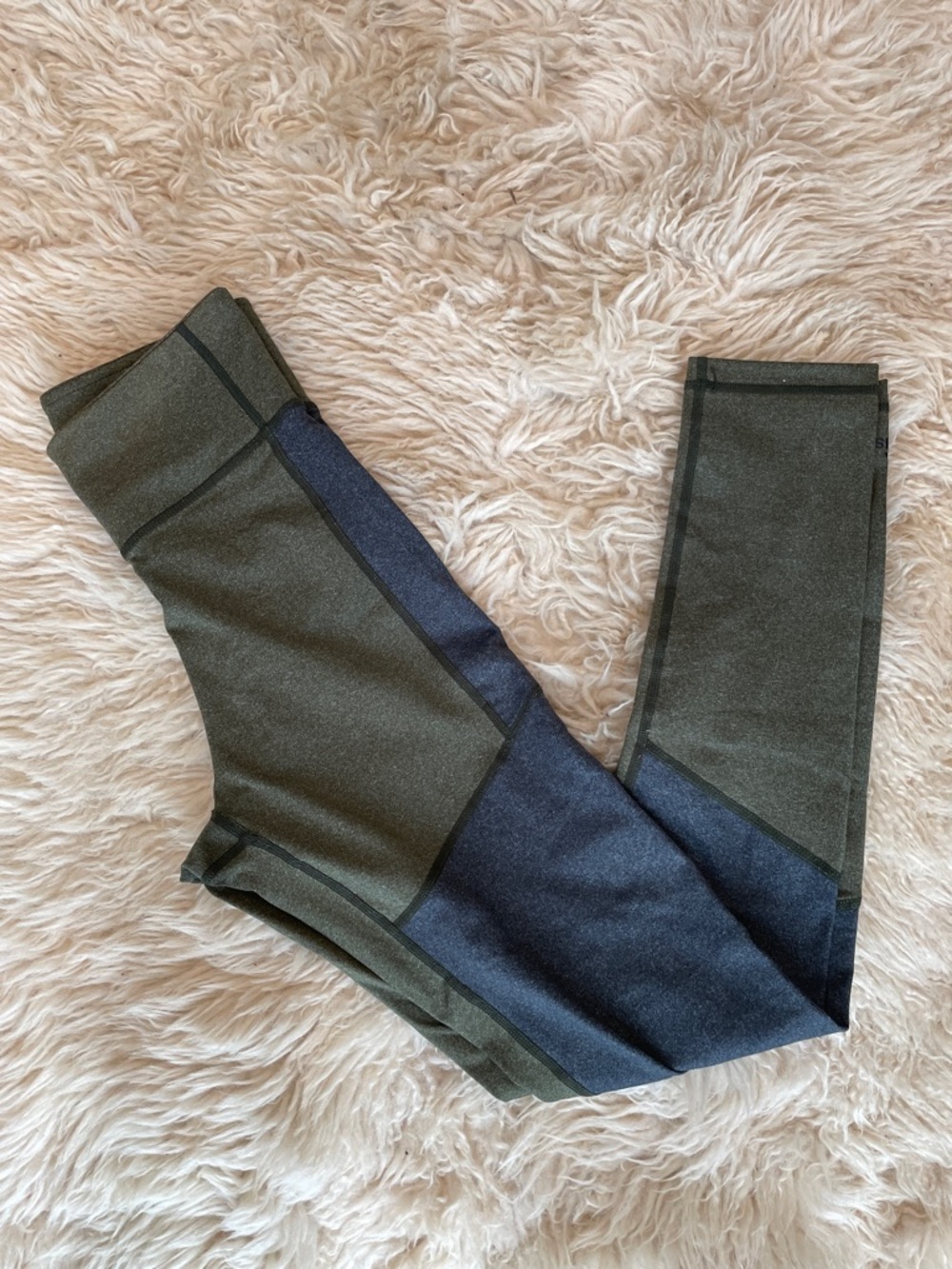 adidas Olive Colourblock Yoga Pants